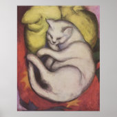 Franz Marc - Tomcat mit gelbem Kissen 1912 Katze T Poster (Vorne)