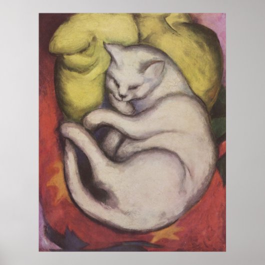 Franz Marc - Tomcat mit gelbem Kissen 1912 Katze T Poster (Vorne)