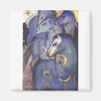 Franz Marc - Tower of Blue Horses 1913 Reittier Magnet
