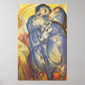 Franz Marc - Tower of Blue Horses 1913 Reittier Poster (Vorne)