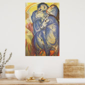 Franz Marc - Tower of Blue Horses 1913 Reittier Poster (Küche)