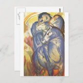 Franz Marc - Tower of Blue Horses 1913 Reittier Postkarte (Vorne/Hinten)