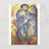 Franz Marc - Tower of Blue Horses 1913 Reittier Postkarte (Vorderseite)
