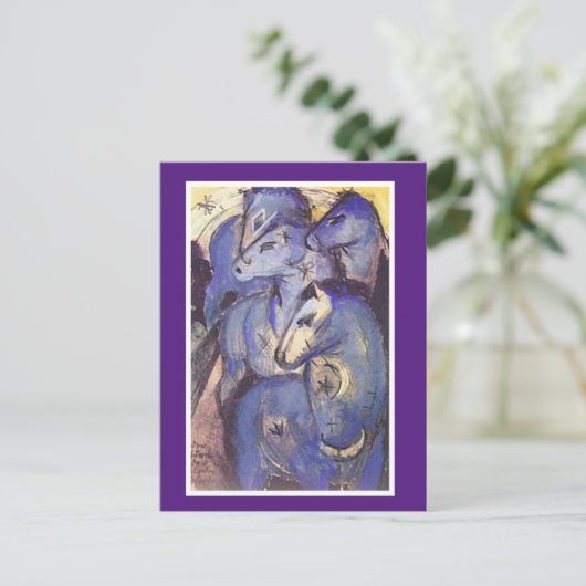 Franz Marc, Tower of Blue Horses, Fine Art Postkarte (Stehend Vorderseite)