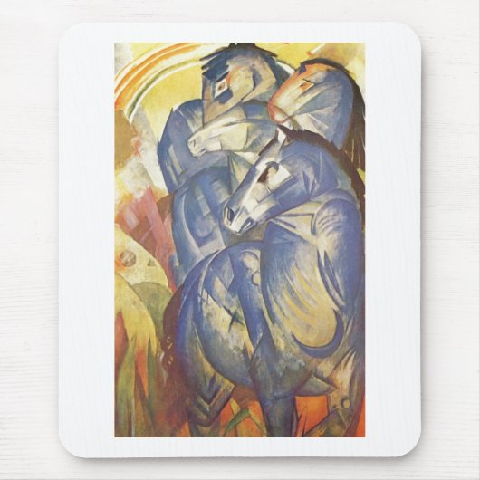 Franz Marc - Turm des blauen Reiters der Pferd1913 Mousepad (Vorne)