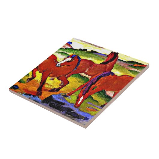 Franz Marc - Weidepferde IV. 1911 Fliese (Seite)