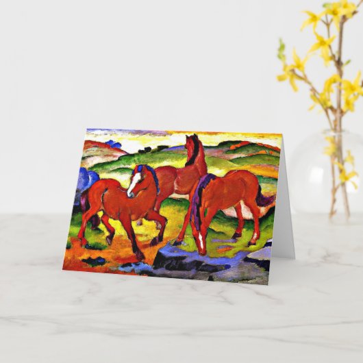 Franz Marc - Weidepferde IV.1911 Karte (Gelbe Blume)