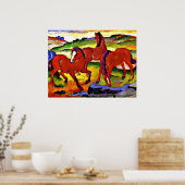 Franz Marc - Weidepferde IV. 1911 Poster (Küche)