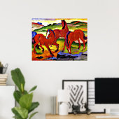 Franz Marc - Weidepferde IV. 1911 Poster (Heimbüro)