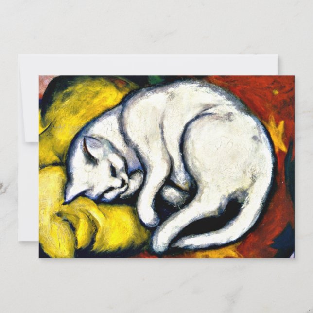 Franz Marc - Weiße Katze. Franz Marc 1912 Gemälde. (Vorderseite)