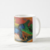 Franz Marc - wenig blaue Öl-Leinwand des Pferd1912 Kaffeetasse (VorderseiteRechts)