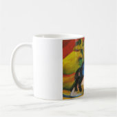 Franz Marc - wenig blaue Öl-Leinwand des Pferd1912 Kaffeetasse (Links)
