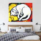Franz Marc - White Cat. Leinwanddruck (Insitu (Schlafzimmer))