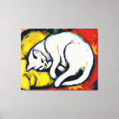 Franz Marc - White Cat. Leinwanddruck (Vorderseite)