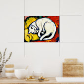 Franz Marc - White Cat. Poster (Küche)