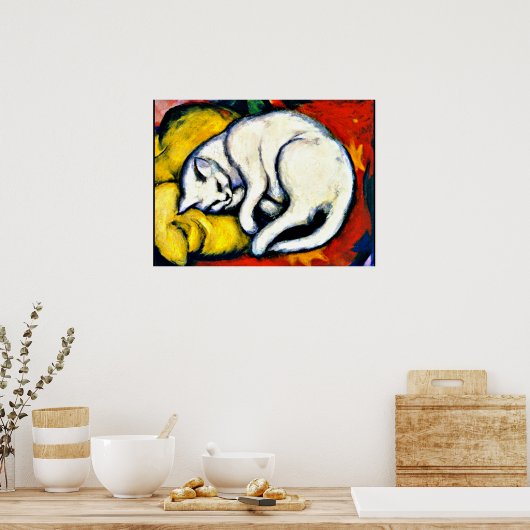 Franz Marc - White Cat. Poster (Küche)