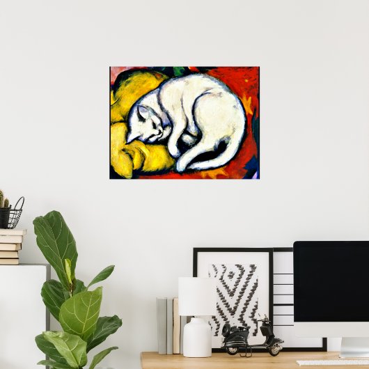 Franz Marc - White Cat. Poster (Heimbüro)