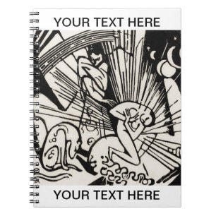 Franz Marc Woodcut Reconciliation Personalisiert Notizblock