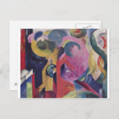 Franz Marc - Zusammensetzung III 1914 Leinwand Abs Postkarte (Vorne/Hinten)