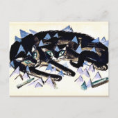 Franz Marc - Zwei schwarze Katzen Postkarte (Vorderseite)