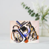 Franz Marc - Zwei Wölfe Postkarte (Stehend Vorderseite)