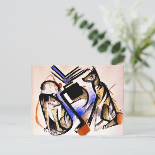 Franz Marc - Zwei Wölfe Postkarte (Stehend Vorderseite)