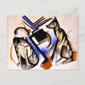 Franz Marc - Zwei Wölfe Postkarte (Vorderseite)