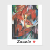 Franz Marc's The Foxes (1913)  Aufkleber (Blatt)