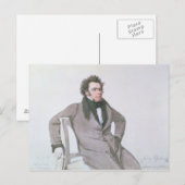 Franz Schubert , 1825 Postkarte (Vorne/Hinten)