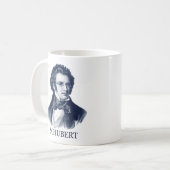 Franz Schubert, blau Kaffeetasse (Vorderseite Links)