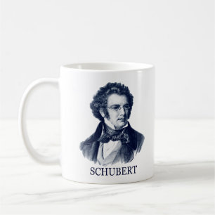 Franz Schubert, blau Kaffeetasse