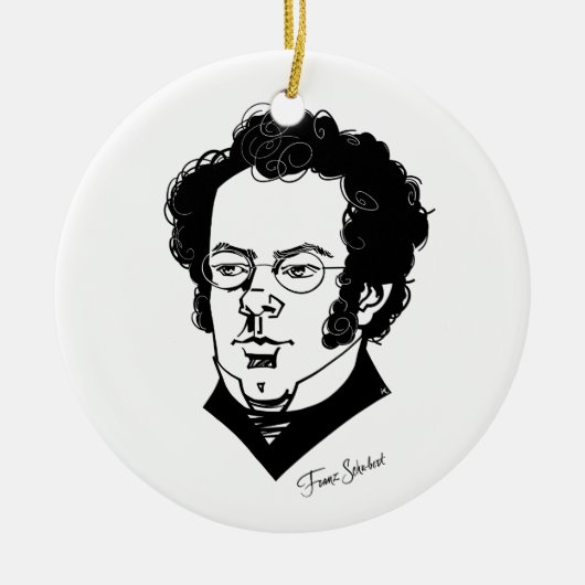 Franz Schubert Keramik Ornament (Vorne)