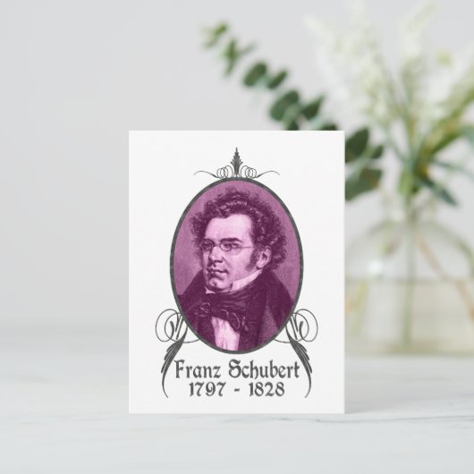 Franz Schubert Postkarte (Stehend Vorderseite)