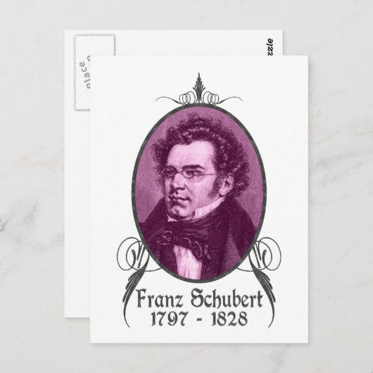 Franz Schubert Postkarte (Vorne/Hinten)