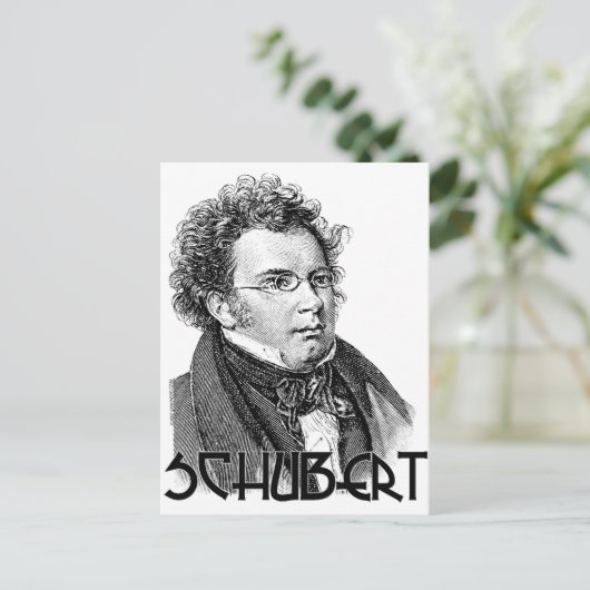 Franz Schubert Postkarte (Stehend Vorderseite)