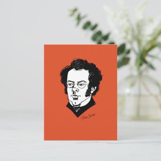 Franz Schubert Postkarte (Stehend Vorderseite)
