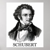 Franz Schubert, schwarz Poster (Vorne)