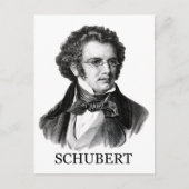Franz Schubert, schwarz Postkarte (Vorderseite)