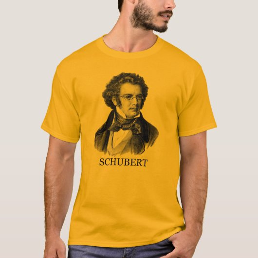 Franz Schubert, Schwarzes T-Shirt (Vorderseite)