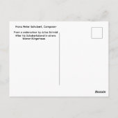 Franz Schubert von Julius Schmid Postkarte (Rückseite)