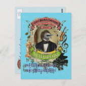 Franz Schubird Funny Bird Animal Composer Schubert Postkarte (Vorne/Hinten)