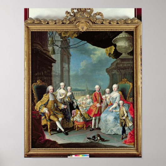 Franz Stephan I mit seiner Ehefrau Marie-Therese Poster (Vorne)