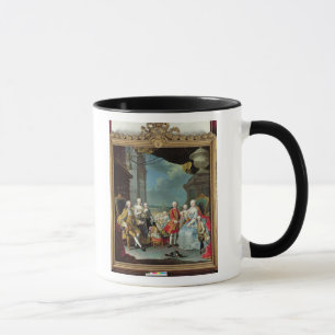 Franz Stephan I mit seiner Ehefrau Marie-Therese Tasse
