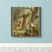 Franz von Assisi, Tierfreund Leinwanddruck (Insitu (Holzboden))