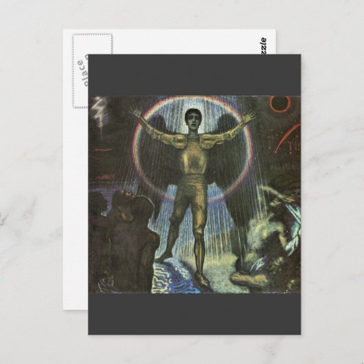 Franz von Stuck - Der Engel des Gerichts Postkarte (Vorne/Hinten)