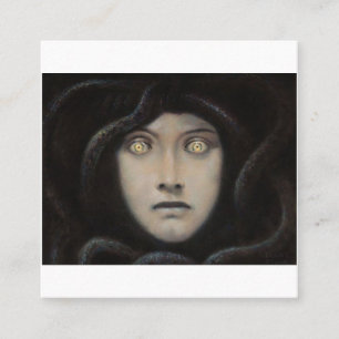 Franz von Stuck - Leiter der Medusa Quadratische Visitenkarte