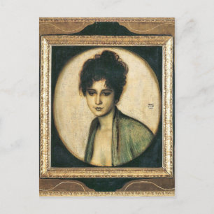 Franz von Stuck - Portrait von Frau Feez Postkarte