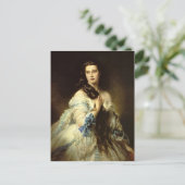 Franz Winterhalter- Barbara Dmitrievna Mergassov Postkarte (Stehend Vorderseite)