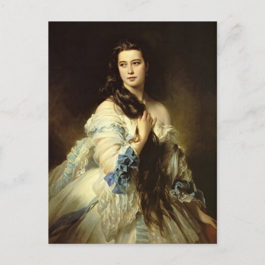 Franz Winterhalter- Barbara Dmitrievna Mergassov Postkarte (Vorderseite)
