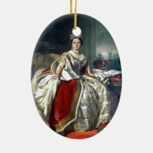 Franz Winterhalter Portrait Queen Victoria Keramikornament (Hinten)